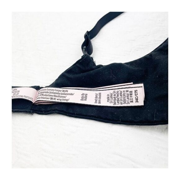 BUY 1 GET 1 FREE Victorias Secret 34c body by Victoria lined demi black soft nic - Picture 10 of 11